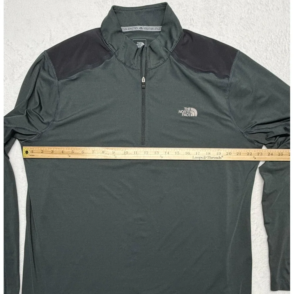 The North Face Men's XL Black ¼ Zip Pullover Shirt Gray Performance FlashDry